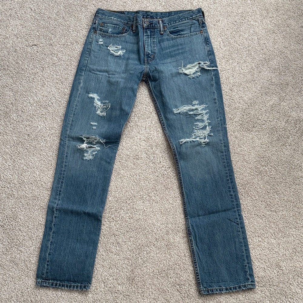 Mens Levi's Distressed Denim Jeans